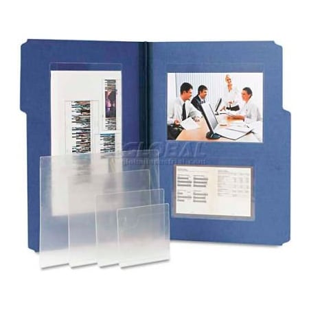 Smead Smead Self-Adhesive Poly Pockets, Top Load, 4 1/16"w x 3"h, Clear 100/Box 68123